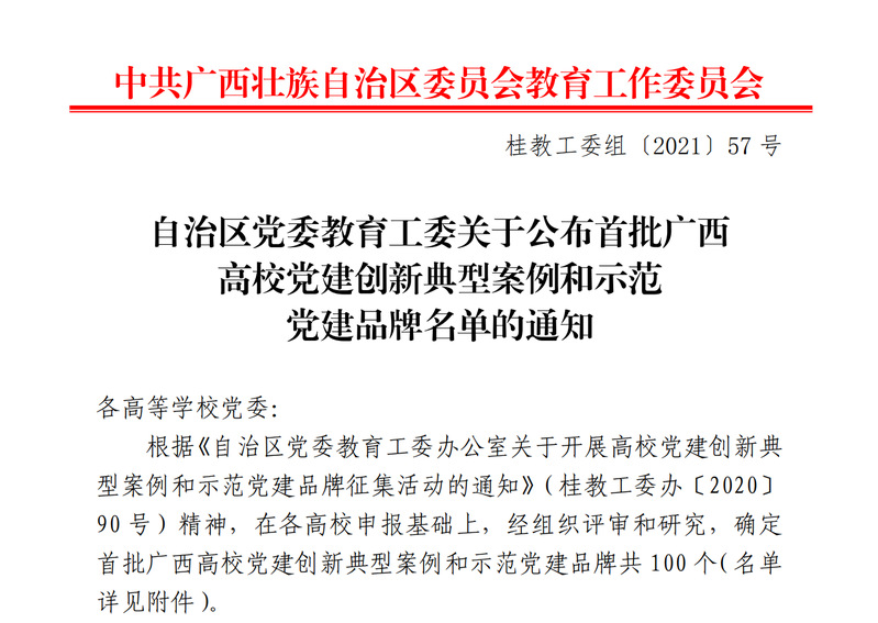 【喜讯】马克思主义学院“马克思•靠谱”研习会入选首批广西高校党建创新典型案例